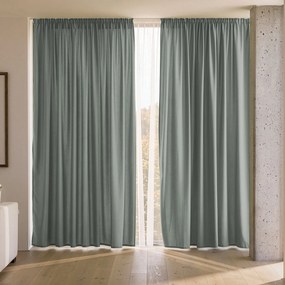 Goldea marbella díszfüggöny - zsályazöld 280x135 cm