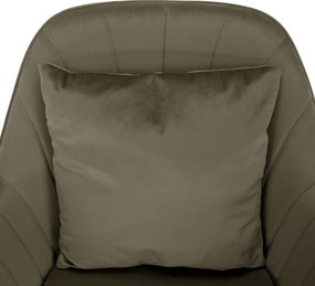 Irodai fotel, szürkésbarna Taupe Velvet anyag/króm, KLIAN