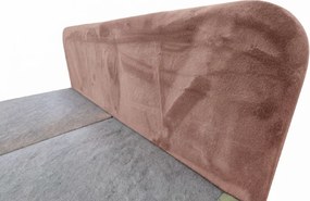 Kárpitozott boxspring ágy FORENA 160x200 cm vintage rózsaszín Matrac: Bonell rugós matrac