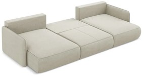 Krémszínű kinyitható-tárolóhelyes sarokkanapé Nanea – Makamii