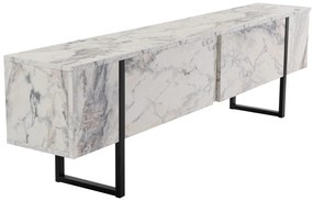 TV szekrény Serenity - Fressia Marble, Fekete
