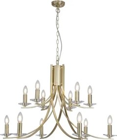 Searchlight 41612-12SB - ASCONA láncos csillár 12xE14/60W/230V