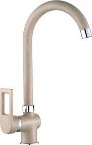 Konyhai Csaptelep Bézs Gránit Mosogató Magas Kifolyócső