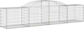 vidaXL íves horganyzott vas gabion kosár 300 x 50 x 60/80 cm