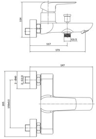 Cersanit S951-344 - Fürdőcsap CITY fényezett króm