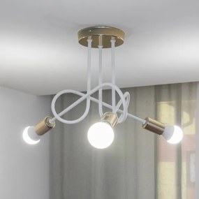 Ráépíthető csillár OXFORD 3xE27/15W/230V arany/fehér