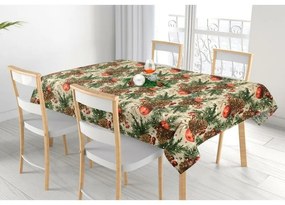 Bellatex Asztalterítő Karácsonyi tobozok és almák,120 x 140 cm, 120 x 140 cm