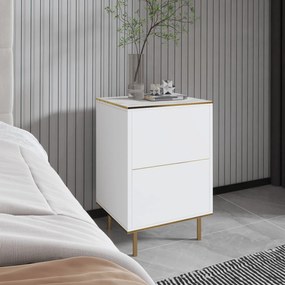Éjjeliszekrény Imaj - Marble, White