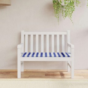 kék/fehér csíkos oxford-szövet kerti padpárna 120x50x4 cm