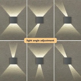 Brilagi - DOUBLERAY LED kültéri fali lámpatest, 4W, 230V, antracit, IP65