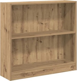 vidaXL kézműves tölgy szerelt fa könyvespolc 80 x 24 x 76 cm
