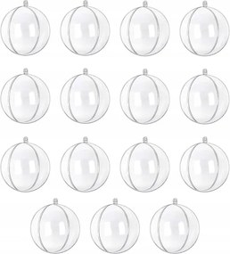 Átlátszó műanyag golyók Csináld magad gömbök 15 db-os szett