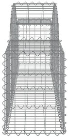 12 db íves horganyzott vas gabion kosár 200x30x40/60 cm