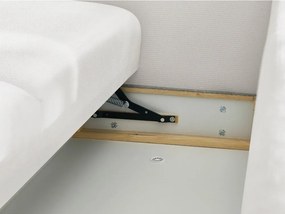 Fehér kinyitható-tárolóhelyes kanapé 265 cm Ezechiel – Bobochic Paris