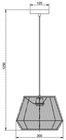 Lámpa Mennyezeti lámpatest ERANKO, 6304, AC220-240V, 50/60Hz, 1*E27, max.40W, átmérő 29 cm, krém