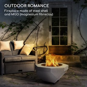 Blumfeldt Diamond, tűzrakóhely grillel, MGO és acél fedél, szikrafogó