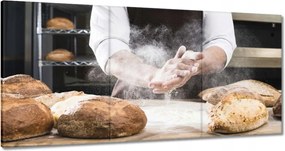 Vászonkép 180x90 Pék liszt kenyér