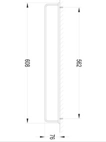 OMNIRES DA70216BL - Fali törölközőtartó DARLING 61 cm matt fekete