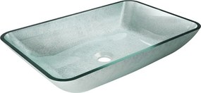 Mexen Megan 56 x 36 cm-es, ezüst színű, üveg pultre szerelhető mosdó - 24135611