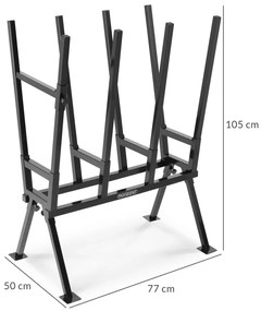 monzana® Fából készült vágóállvány rögzítő konzollal - 77x50x105 cm