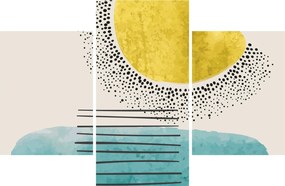 Kép - Absztrakt festmény a strandról N⁰2 (90x60 cm)