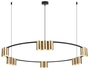 Csillár zsinóron GENESIS 15xGU10/8W/230V arany