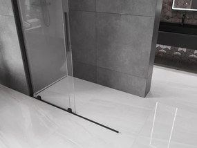 Mexen Velar, nyílásba tolóajtó Walk-In 140 cm, 8 mm átlátszó üveg, fekete matt, 871-140-000-03-70