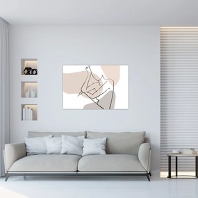 Kép - Női test vonal művészet N⁰1 (90x60 cm)