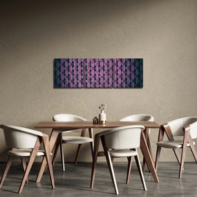 Lila textúrás kép (órával) (90x30 cm)