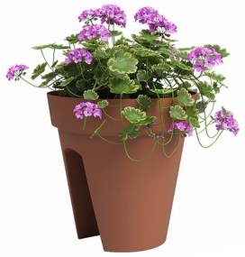 Újrahasznosított műanyag függő virágcserép korlátra ø 30 cm Capri – Artevasi