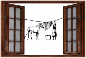 Poszterek 90x60 Zebra mosás Banksy Csíkok