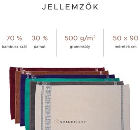 BAMBOO krém bambusz törölköző 50 x 90 cm, 70% bambusz szál | 30% pamut