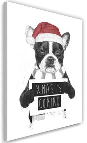 Gario Vászonkép Karácsonyi francia bulldog - Rykker Méret: 40 x 60 cm