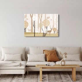 Kép - Illusztrált erdő (90x60 cm)