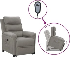 vidaXL világosszürke szövet felállást segítő fotel