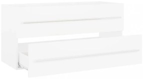 fehér szerelt fa mosdószekrény 100 x 38,5 x 48 cm
