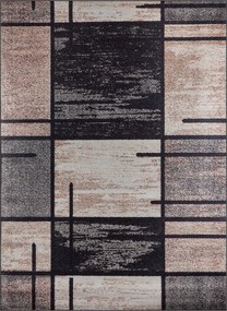 Nappali Szőnyeg 160X220 CM Barna Modern Geometrikus Csúszásgátló