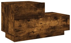 Füstös tölgy színű éjjeliszekrény LED-fényekkel 70x36x40,5 cm