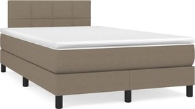 vidaXL tópszínű szövet rugós ágy matraccal 120 x 200 cm