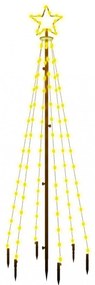 meleg fehér fényű karácsonyfa tüskével 108 LED-del 180 cm