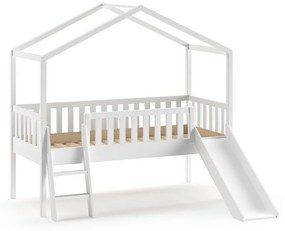 Fehér házikó alakú magasított gyerekágy 90x200 cm Dallas - Vipack