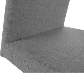 Étkezőszék, szövet sötétszürke/króm, AMINA