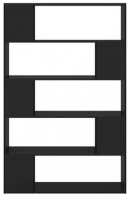 fekete szerelt fa térelválasztó könyvszekrény 100 x 24 x 155 cm