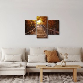 Kép - Lépcsők a természetben ősszel (90x60 cm)