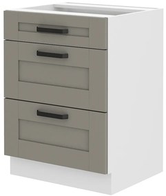 Alsó konyhaszekrény Lucid 60 D 3S BB (claygrey + fehér). 1045438