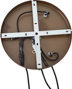 Hotel Chic függőlámpa sötét bronz színben borostyánszínű üveggel, 3 ágú - Stavelot