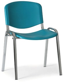 ISO műanyag szék - króm lábak, zöld