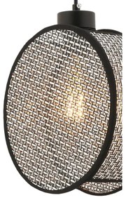 Kábelcsillár DRUM 1xE27/60W/230V szürke/fekete