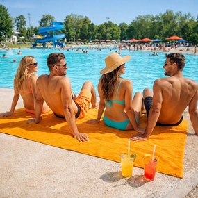 Strandtörölköző narancs 100x180cm TiaHome