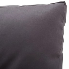 kétszemélyes szürke polyrattan kerti kanapé párnákkal 124 cm